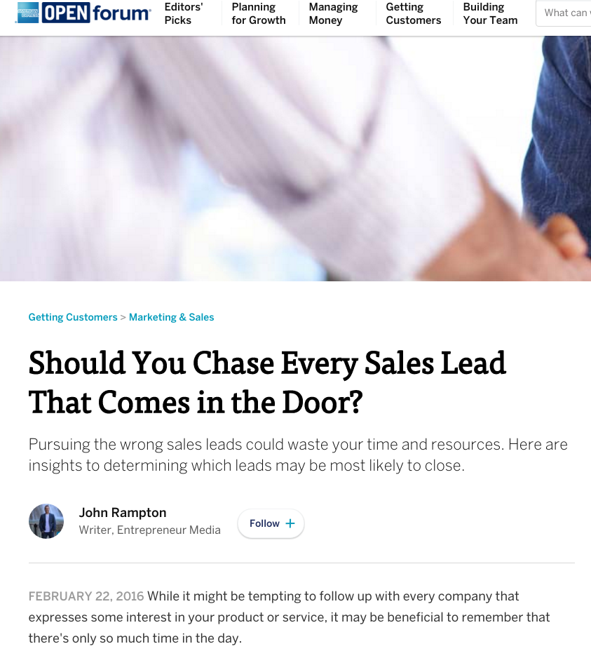 Sales Leads Strategy