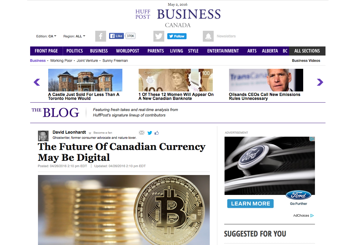 Due Referenced in Huffington Post Article about the Potential Move to