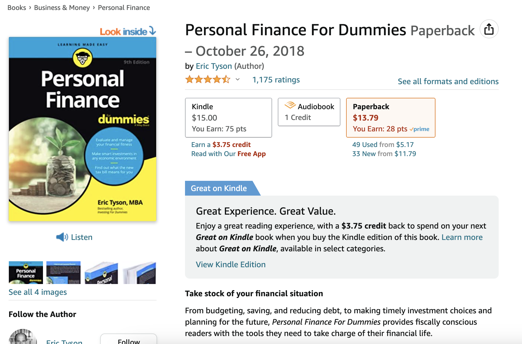 Personal Finance For Dummies