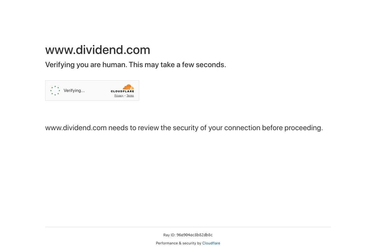 Screenshot of Dividend Investing homepage