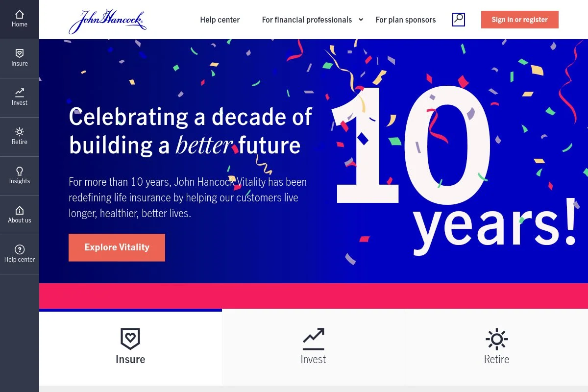 Screenshot of John Hancock Dividend Fund homepage
