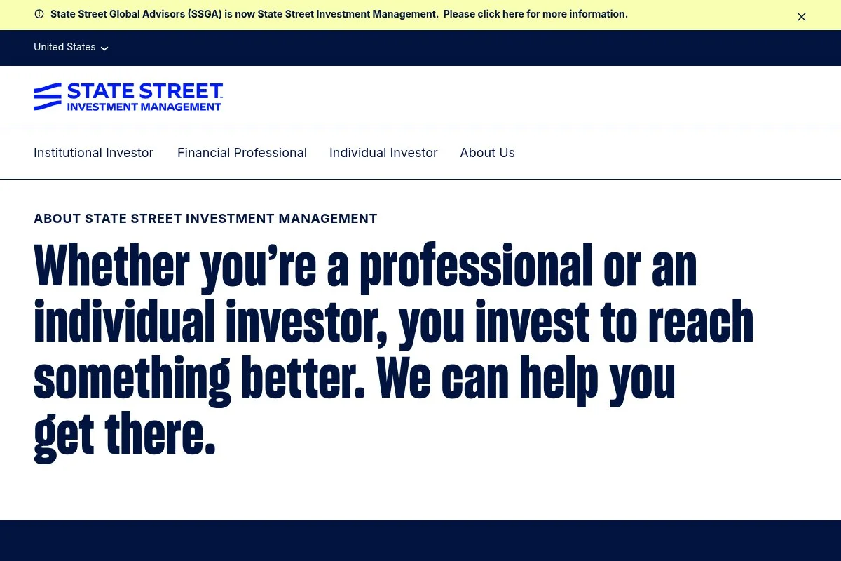 Screenshot of Real Estate Select Sector SPDR Fund (XLRE) homepage