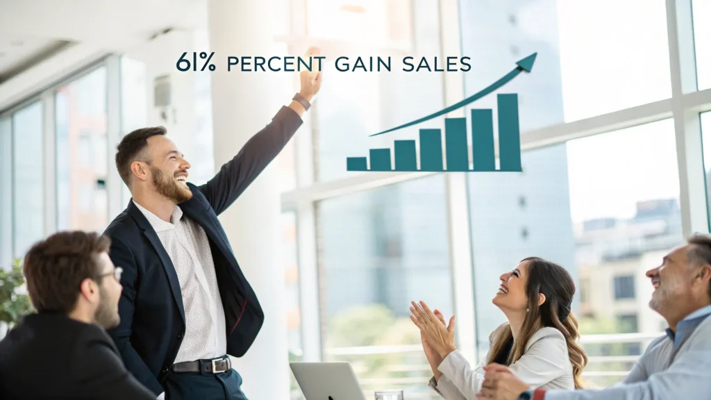 sales rebound with six percent gain