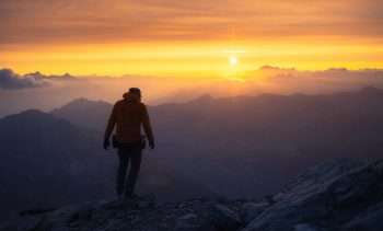 man walking into the sunset; How to Walk Away from Your Job and Retire Early