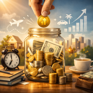 paying yourself first, putting money in a jar; Always Pay Yourself First