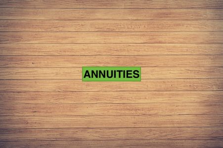 Wood floor with the word, Annuities