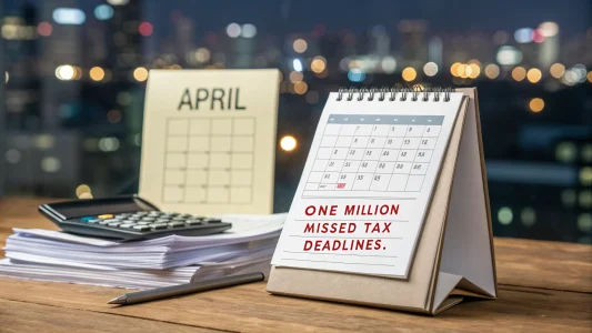 over one million missed tax deadline