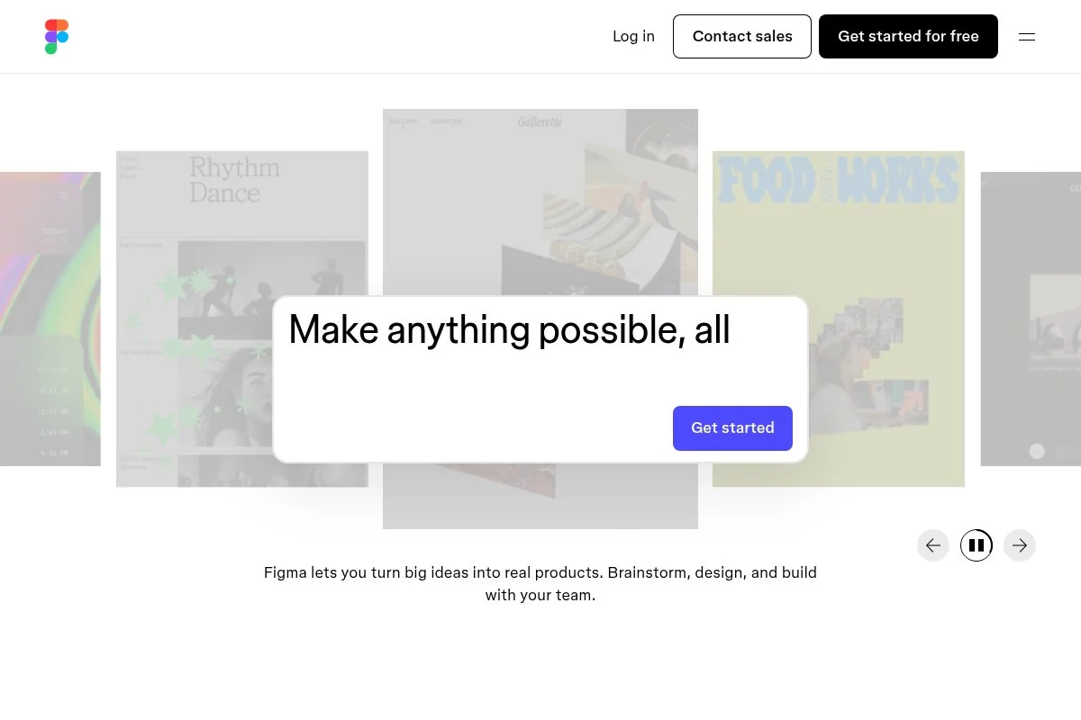 Screenshot of FigJam homepage