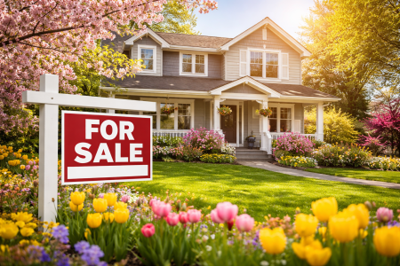 a home beautified by spring flowers; Now is the Ultimate Time to Sell Your Home