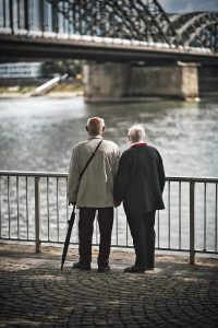 two retirees looking out at water; Social Security Change in 2026