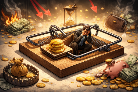 man in a mousetrap; How Your Fear of Loss is Costing You Gains