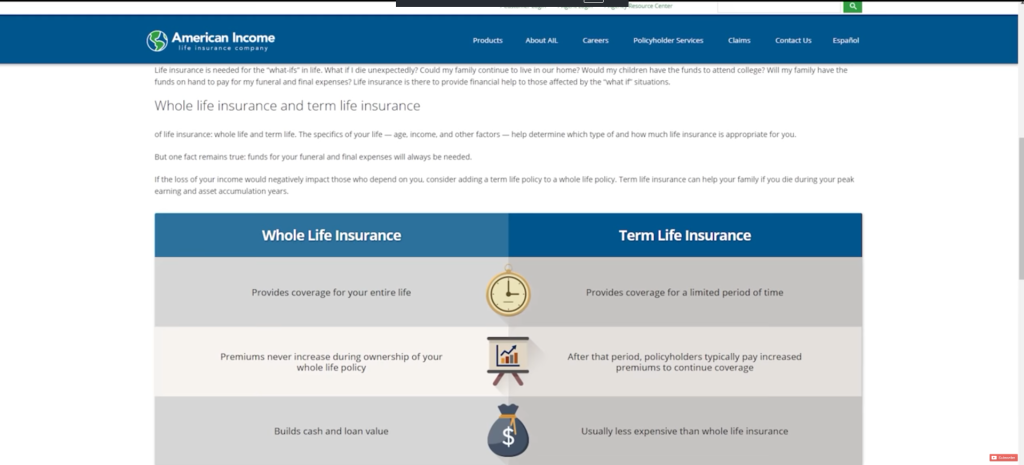 Difference Between Whole and Term Insurance