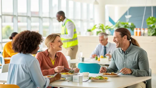 people eating at work; India tax-free meal benefit limit