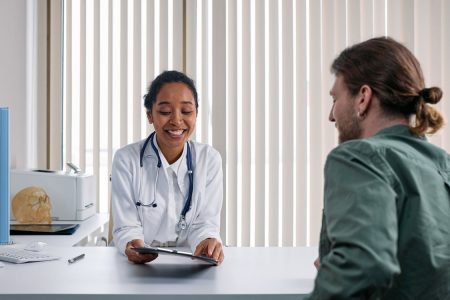 Patient negotiating a medical bill down with hospital billing department