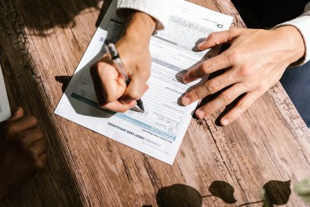 Insurance policy documents representing coverage review and protection
