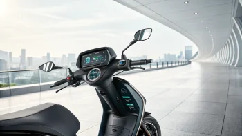 an electric scooter; Ather builds AI into electric scooters