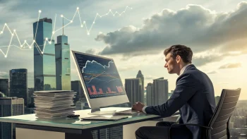 man on screen seeing graph; Jobs And Wages Will Guide The Fed