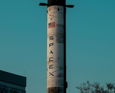 spacex rocket in the blue sky; S&P 500 says no to SpaceX IPO