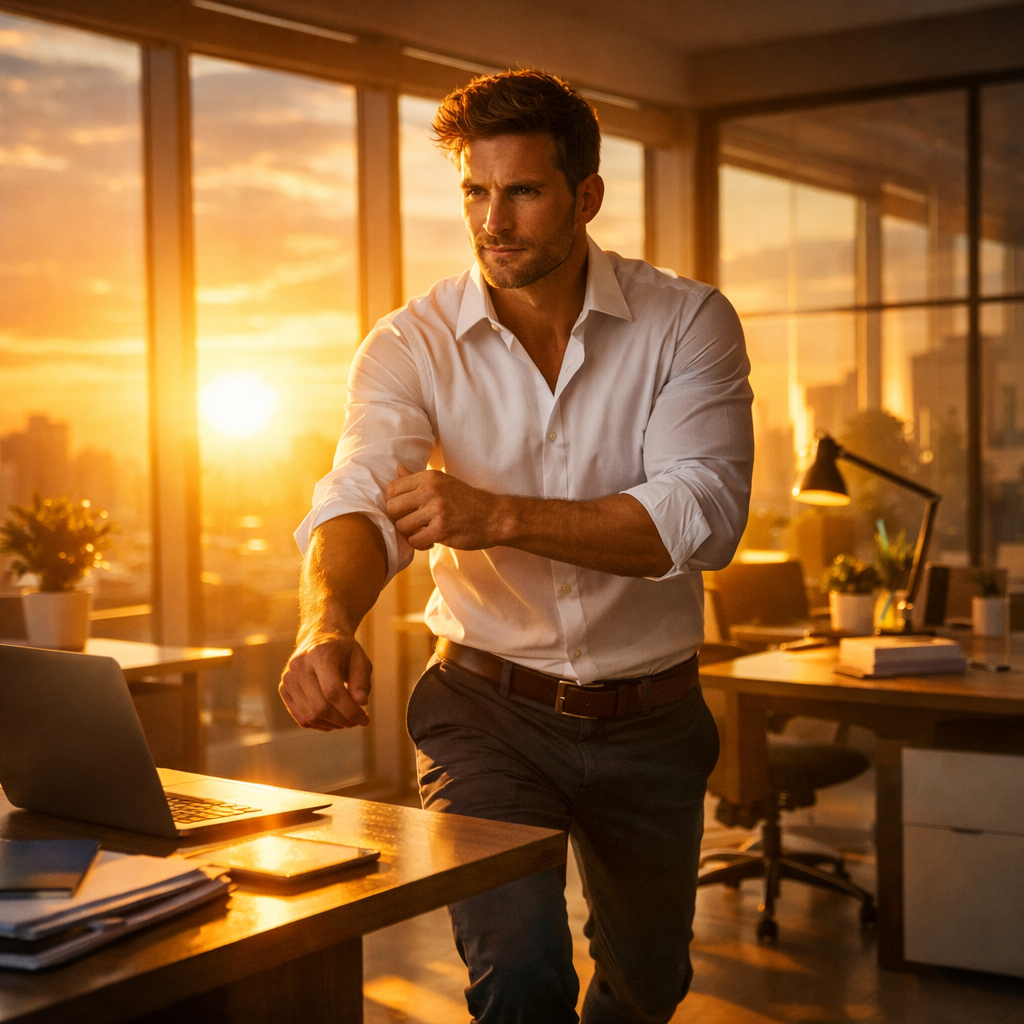 A determined entrepreneur stepping forward to take action, illustrating Vince Lombardi's call to stand for the doer and the achiever