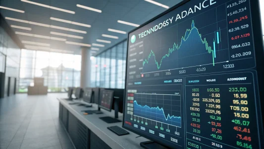 image showing the graph falling; tech slide jobs data rattle markets