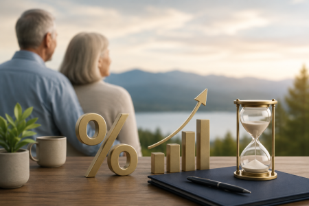 retired couple enjoying retirement; Higher Interest Rates Are Changing the Annuity Conversation