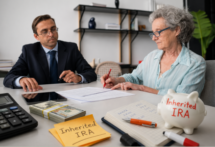 woman signing an inherited ira to pass to family; Inherited IRAs and the 10-Year Rule What Heirs Need to Know
