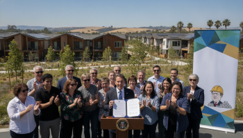 group with CA Gavin Newsom with new reform bill; Newsom signs California housing reform