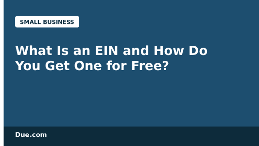 What is an EIN and how to get one for free — Due.com