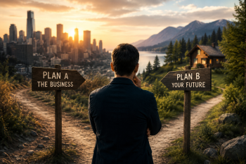 image showing founder searching for his various plan options; Every Entrepreneur Needs a Plan B for Retirement