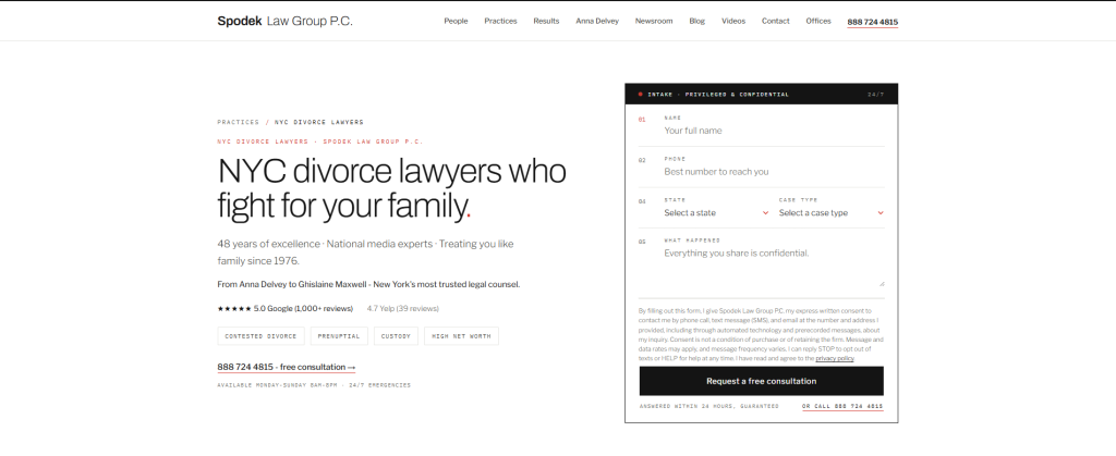 Screenshot image showing NYC law website page; NYC Law