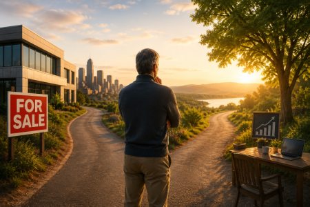 man standing before two roads, which should he choose?