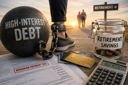 if your debt is as heavy as a bowling ball, see the couple walking into the sunset debt free