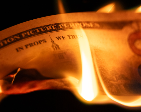 paper money bill on fire; How Inflation Quietly Erodes Your Savings
