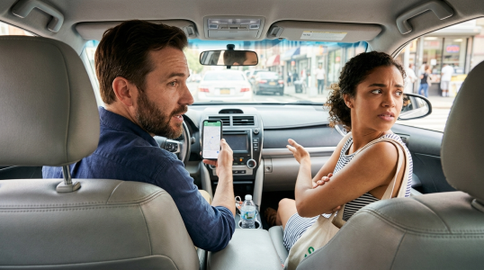 showing example of a rideshare conflict;