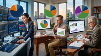 Showing a pie chart and where invests are allocated