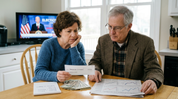 couple looking at their finances